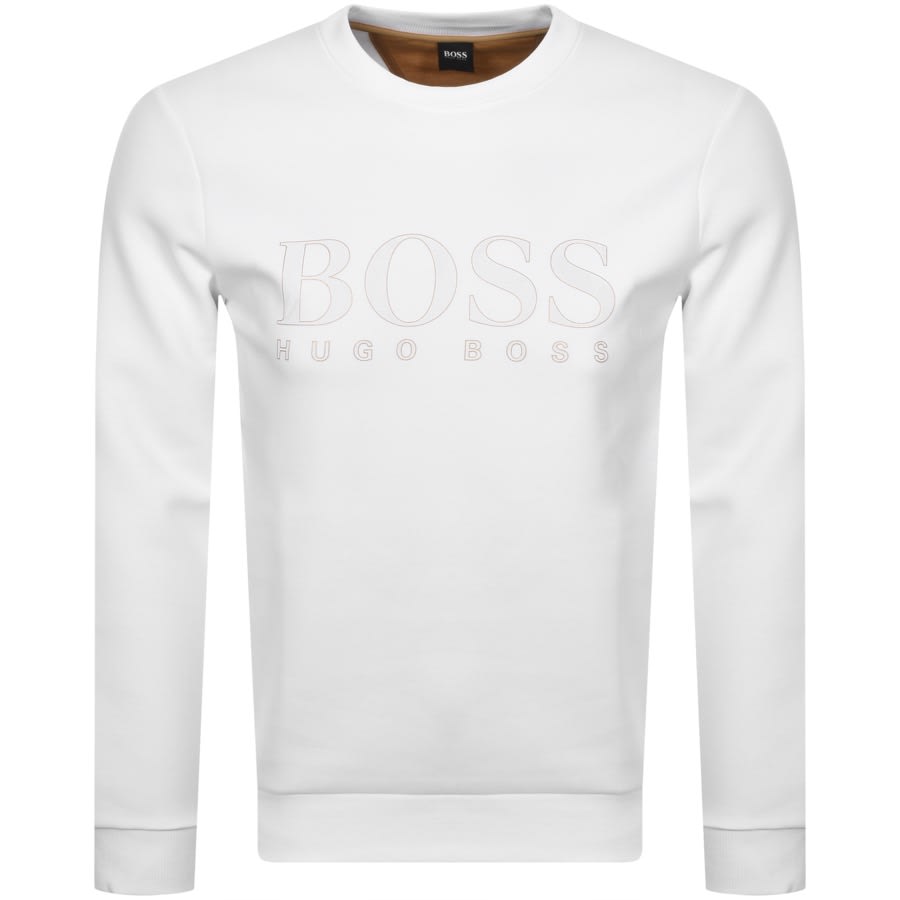 Alternative Image for ProductBOSS Salbo Iconic Crew Neck Sweatshirt White1